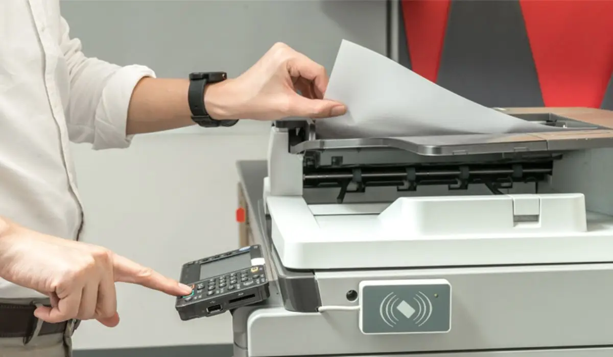 printer being used in an office