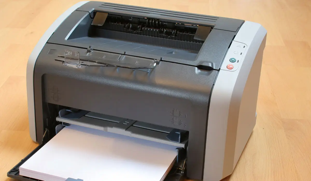 a refurbished black laser printer